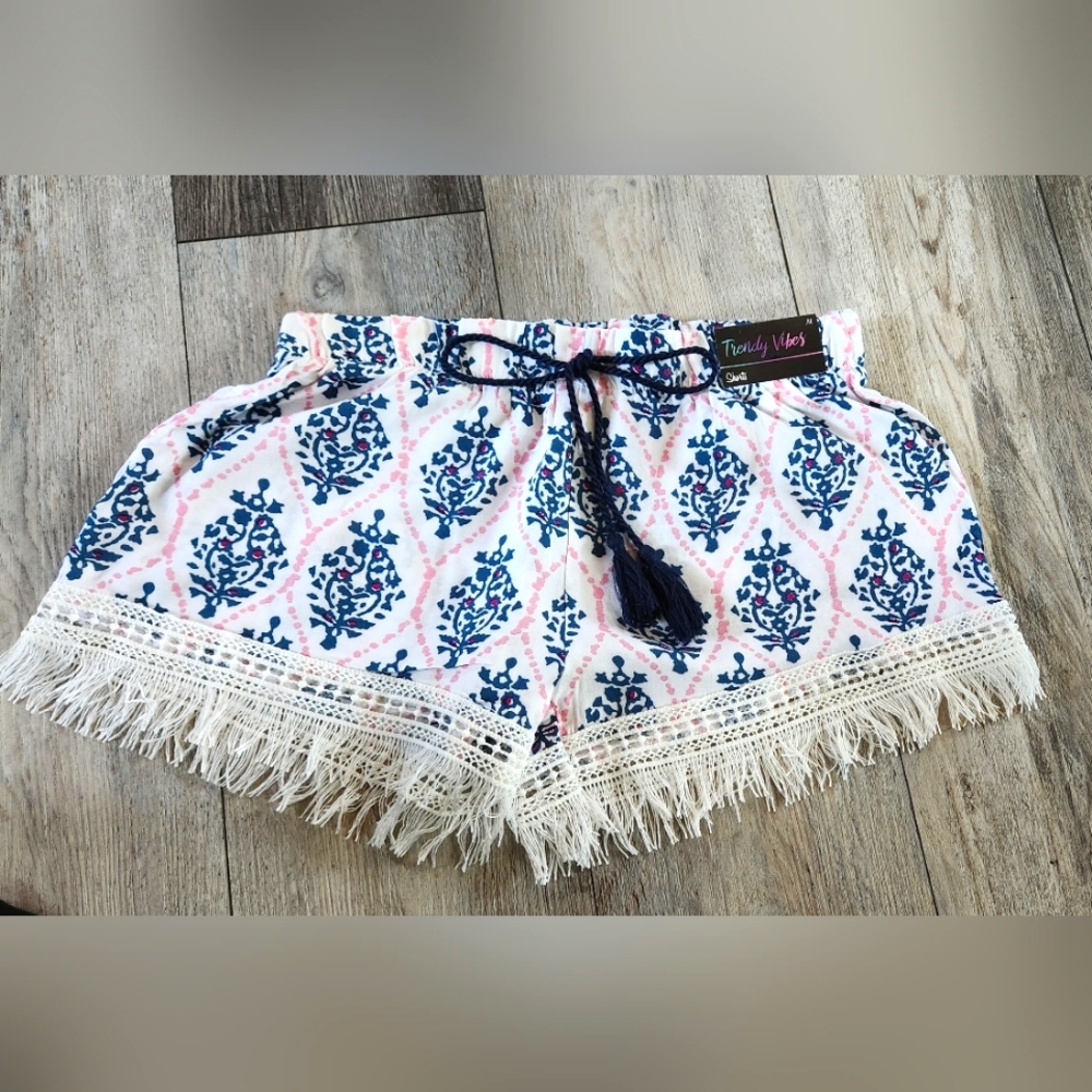 Trendy Vibes Tassel and Fringe Shorts